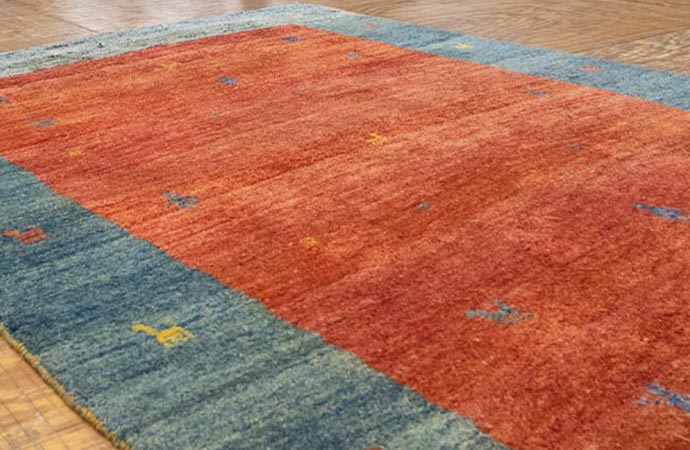 Clean rug on wood floor