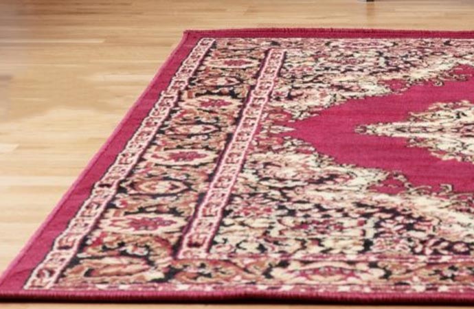 beautiful flat rug on floor