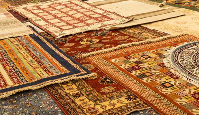 Oriental rug on the floor