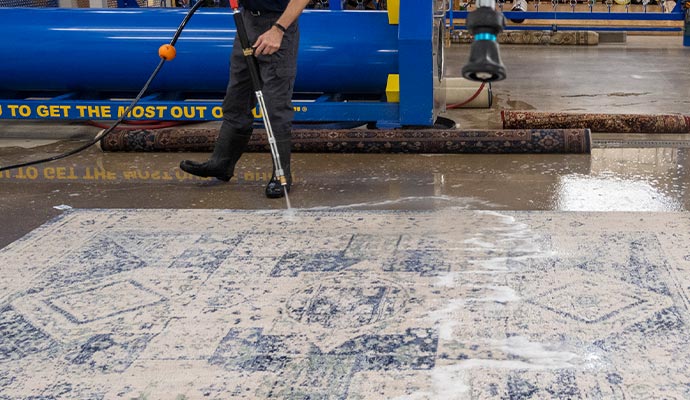 cleaning rug professionally